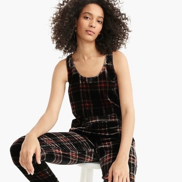 J.CREW tartan plaid velvet tank - Picture 2 of 8
